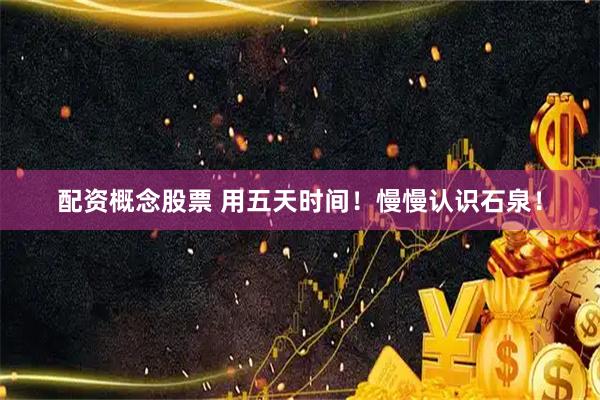 配资概念股票 用五天时间！慢慢认识石泉！